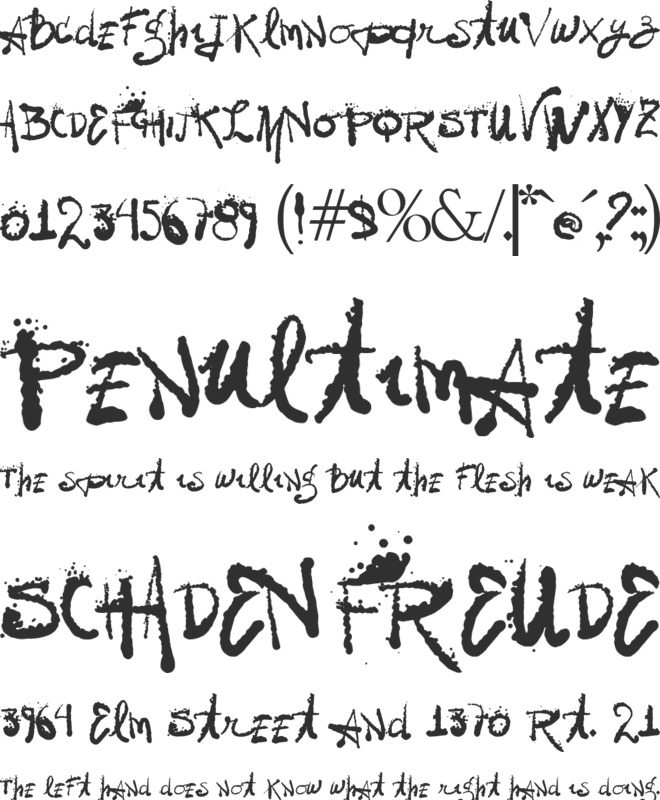 Vtks Grungy font preview