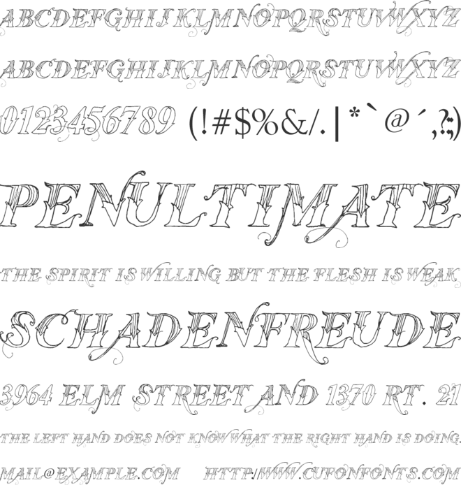 Vtks Thanks You font preview