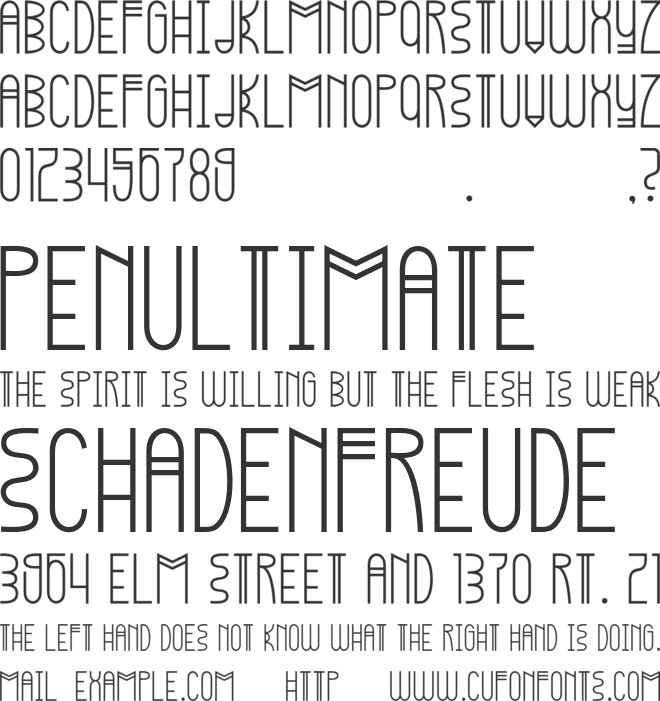 Kopleng font preview