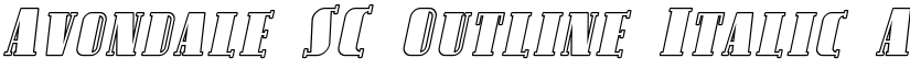 Avondale SC Outline Italic font