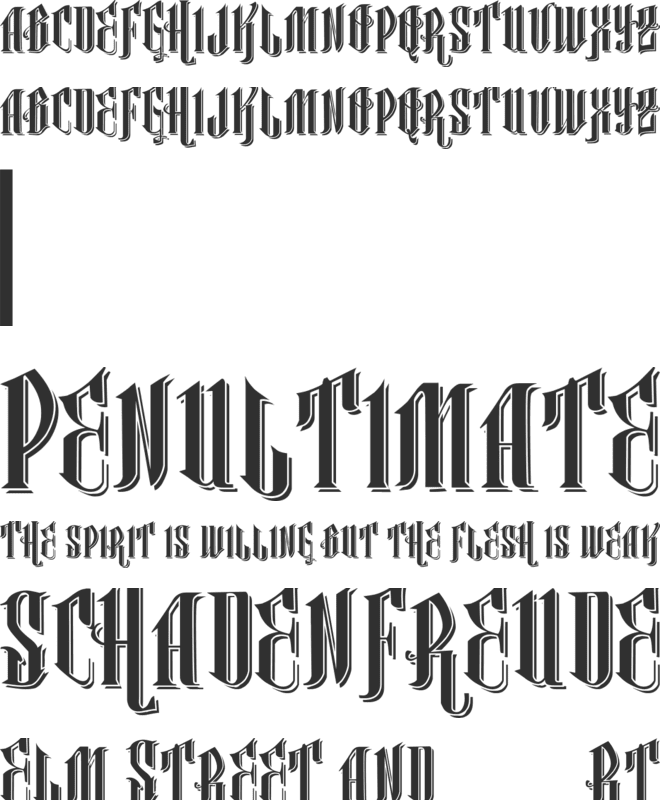 Vtks Classical Hit font preview