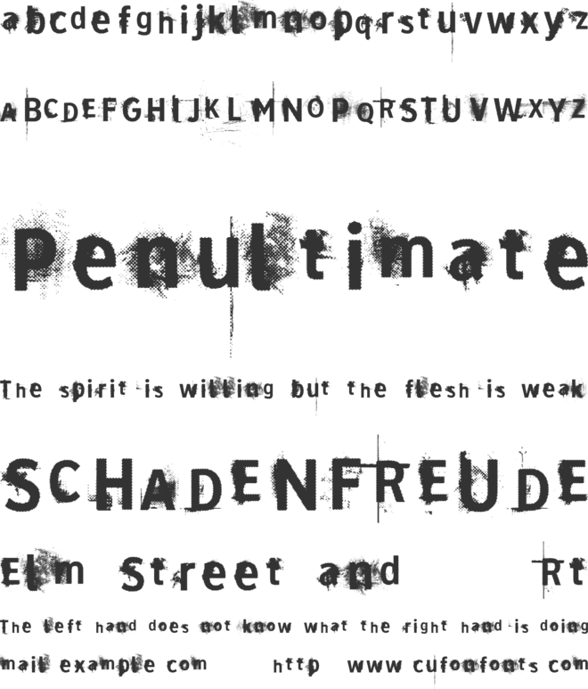 vtks dirty 2 font preview