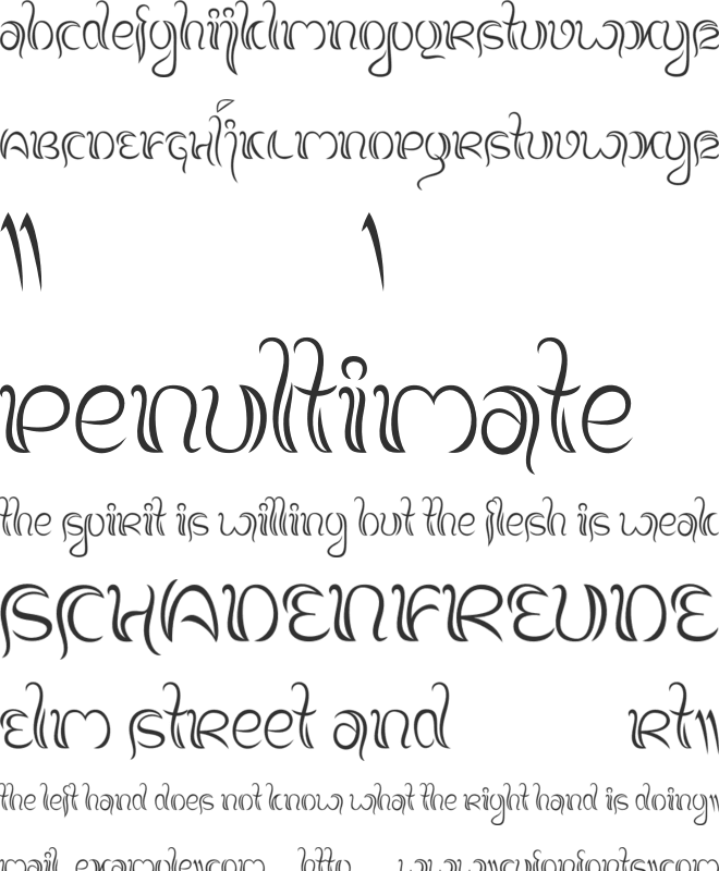Balinese Family font preview
