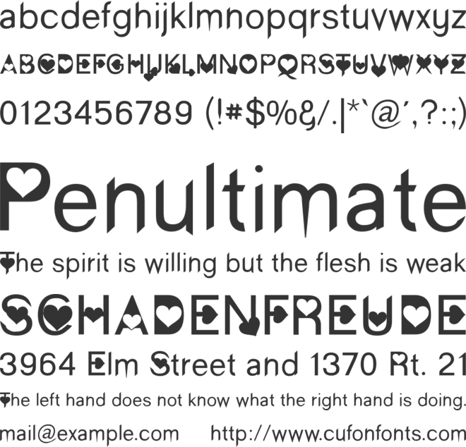 Paris in Love font preview