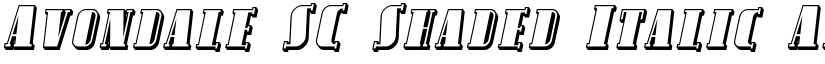 Avondale SC Shaded Italic font