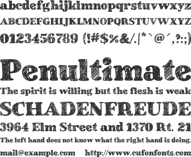 School  New font preview