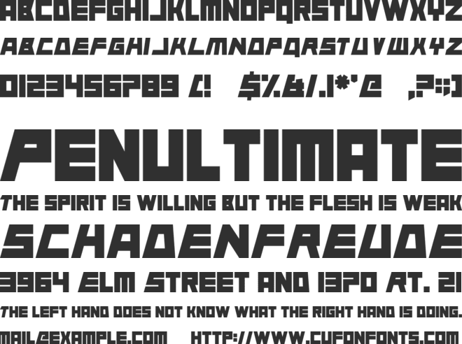 Animal Silence font preview