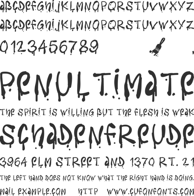 PWFreshpaintings font preview