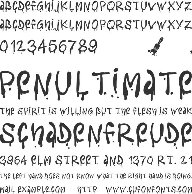 PWFreshpaintings font preview