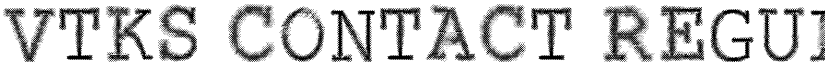 VTKS CONTACT Regular font