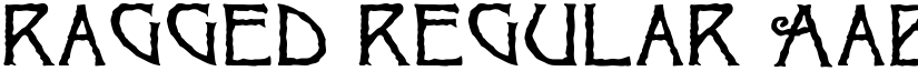 Ragged Regular font