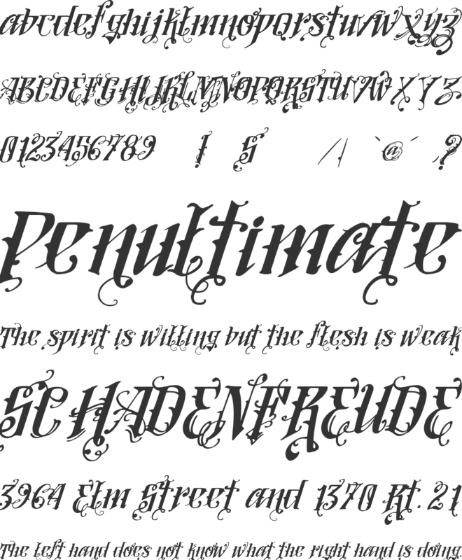 Vtks Lovers font preview