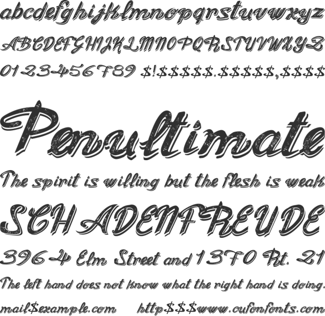Old Figaro Cursive font preview