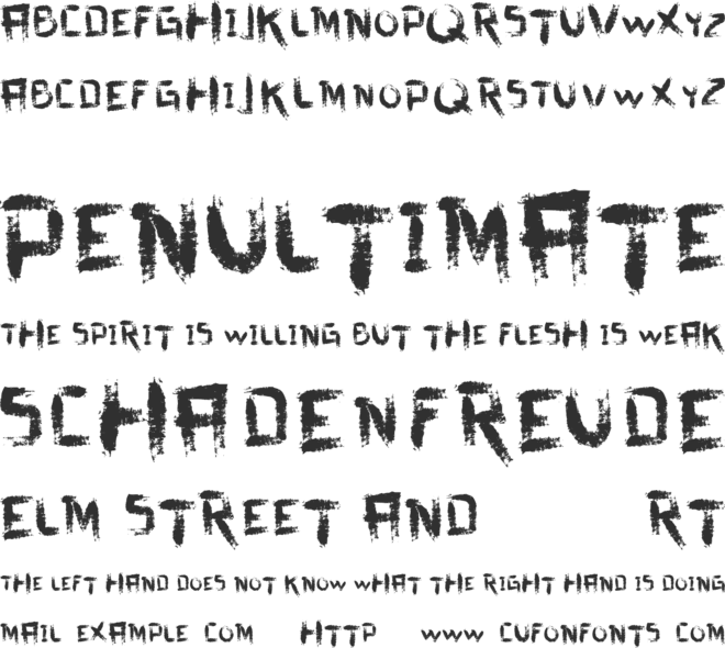 vtks dirty letters font preview