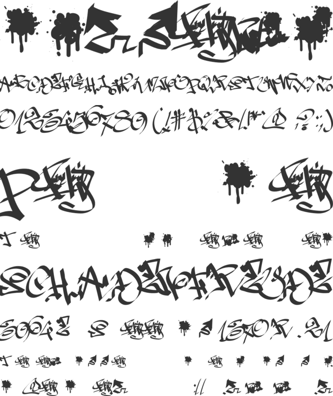PWGraffiti font preview