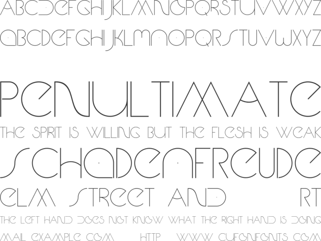 Marte font preview