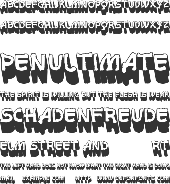 vtks white page 3d font preview