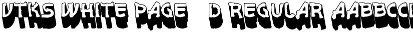 vtks white page 3d Regular font