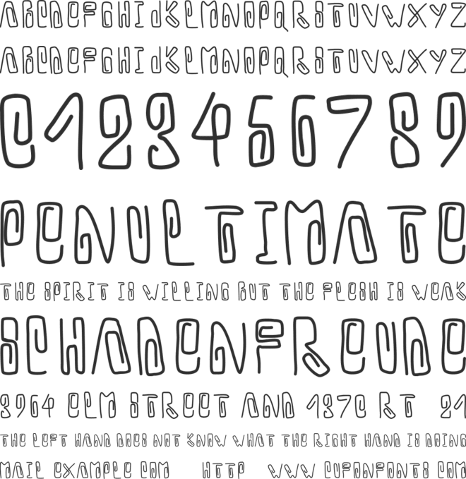 PWTrombone font preview