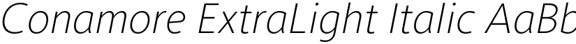Conamore ExtraLight Italic font