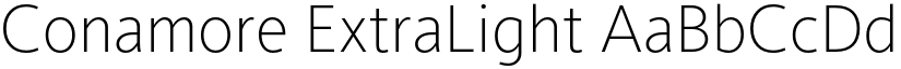 Conamore ExtraLight font