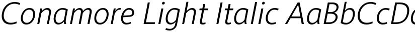 Conamore Light Italic font