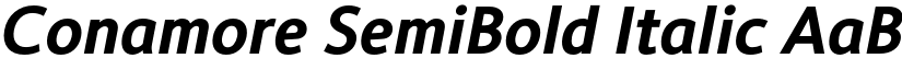 Conamore SemiBold Italic font