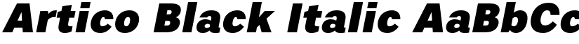 Artico Black Italic font
