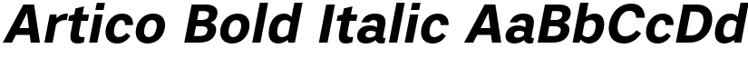 Artico Bold Italic font