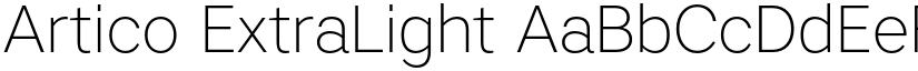 Artico ExtraLight font
