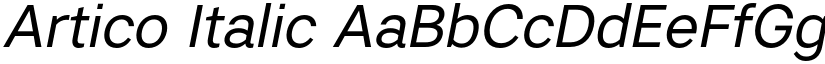 Artico Italic font