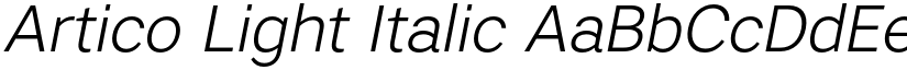Artico Light Italic font
