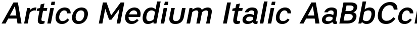 Artico Medium Italic font