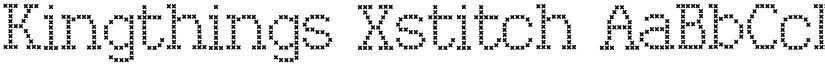 Kingthings Xstitch font download