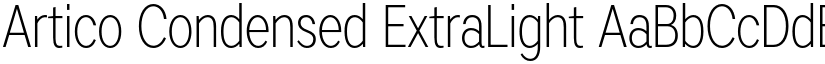 Artico Condensed ExtraLight font