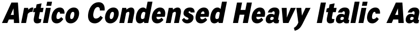Artico Condensed Heavy Italic font