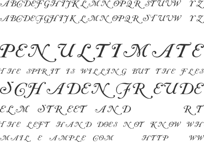 Caslon font preview