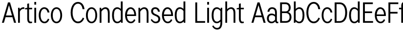 Artico Condensed Light font