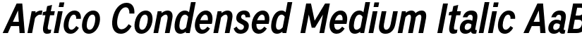 Artico Condensed Medium Italic font