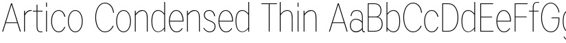 Artico Condensed Thin font