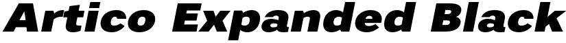 Artico Expanded Black Italic font