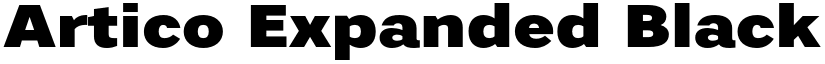 Artico Expanded Black font