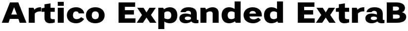 Artico Expanded ExtraBold font
