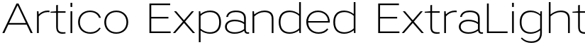 Artico Expanded ExtraLight font