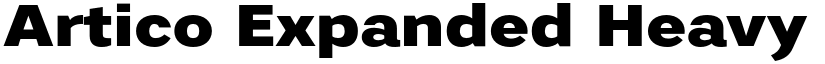 Artico Expanded Heavy font