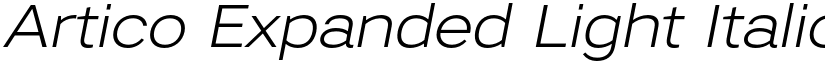 Artico Expanded Light Italic font