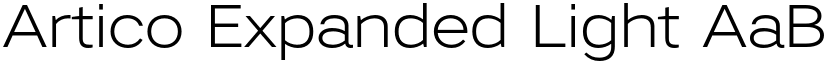Artico Expanded Light font
