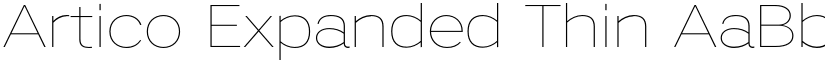Artico Expanded Thin font