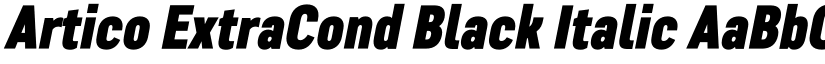 Artico ExtraCond Black Italic font