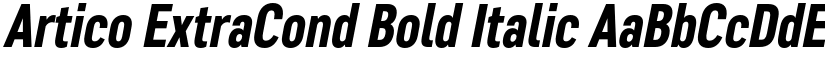 Artico ExtraCond Bold Italic font
